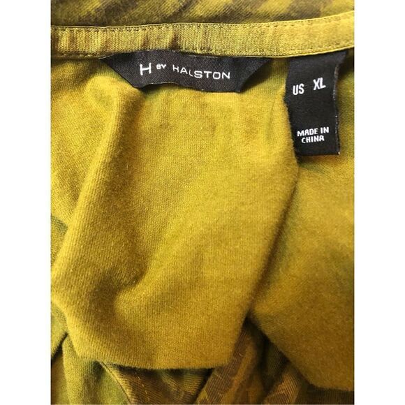 H By Halston Dress Womens Size XL High Low Hunter Green Stripes Tank Style - Picture 9 of 10